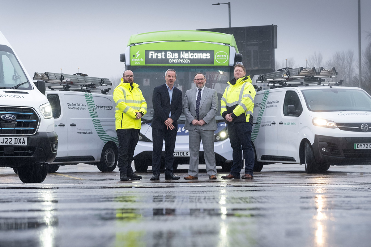 Image for : First Bus and Openreach announce powerful new electric vehicle charging partnership